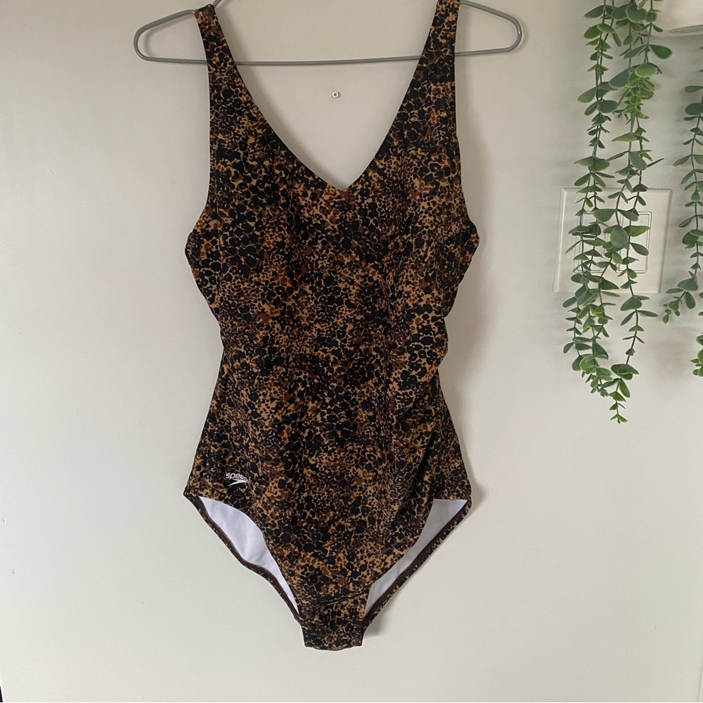 Speedo Leopard Print One Piece Swimsuit